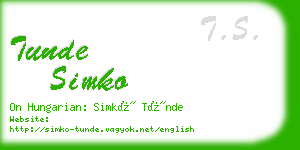 tunde simko business card